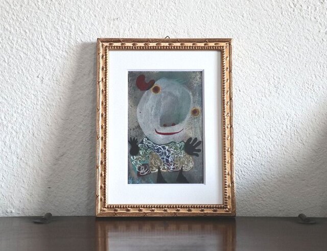 小さい絵画/現代アート/アートコレクション/壁掛けアート/可愛いインテリア/絵画壁掛け/癒しシリーズ・お父さんの画像1枚目