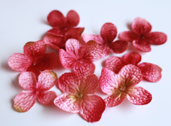10枚 紫陽花のようなフラワーパーツ 赤紫 Iichi ハンドメイド クラフト作品 手仕事品の通販