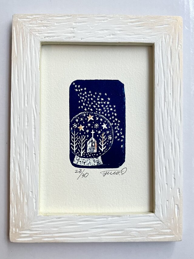 銅版画「snow globe」
