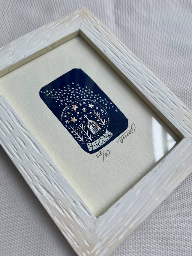 銅版画「snow globe」