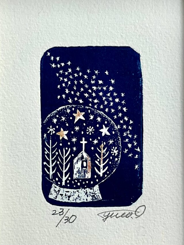銅版画「snow globe」