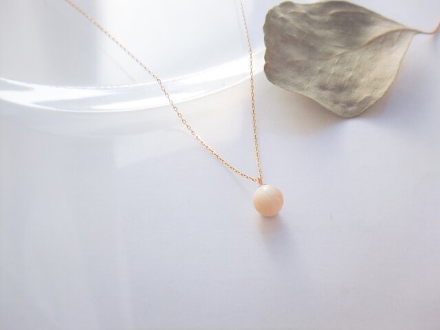 k18✼Makkoh 6mm pendant (chain45cm) 92068の画像1枚目