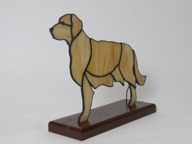 ステンドグラス ゴールデンレトリバー（Golden Retriever）C | iichi ハンドメイド・アンティーク・食品・ギフト・手作り
