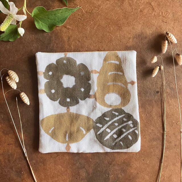 ☆sale☆柿渋染めコースター  菓子パン