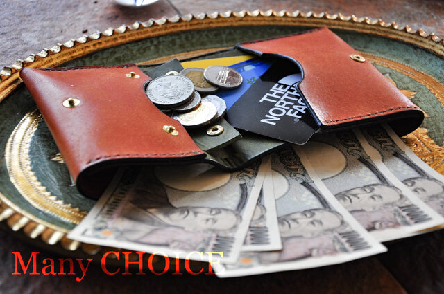 イタリアンレザー・革新のプエブロ・コンパクト2つ折り財布