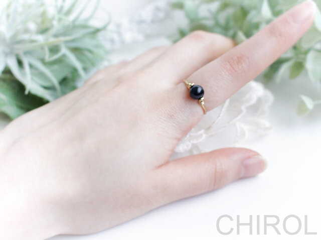 ホークスアイ ( ブルータイガーアイ) リング/ 14kgf | iichi 日々の