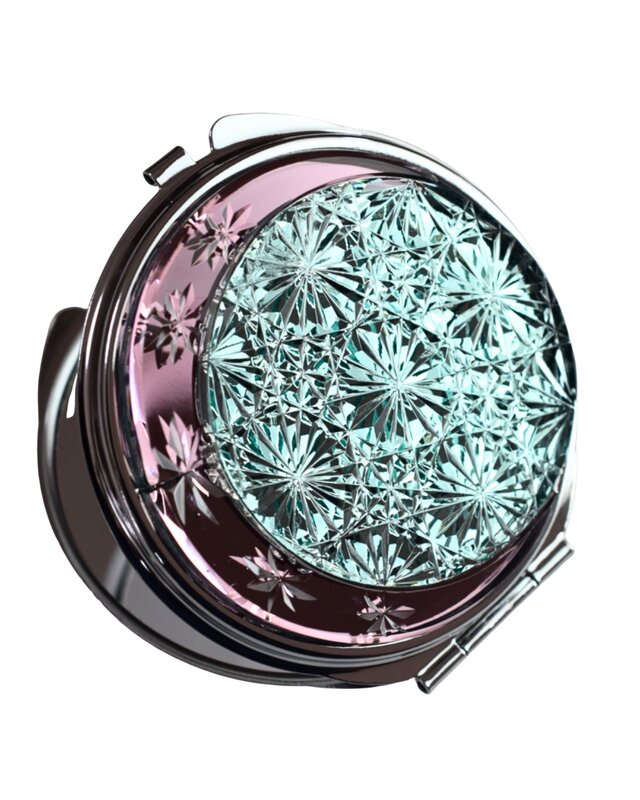 東京切子コンパクトミラー　月姫　Futuristic　Silver