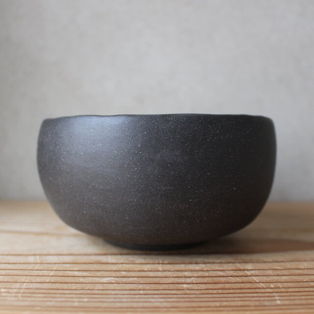 抹茶碗 黒陶 茶道の画像1枚目