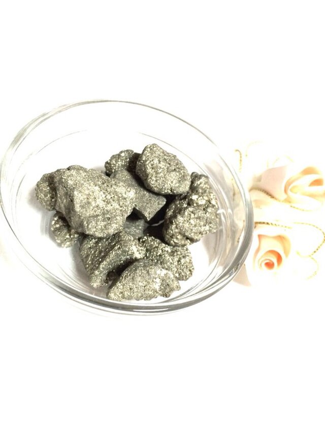 【原石 さざれ石穴なし】メキシコ産 パイライト 黄鉄鉱 Pyrite 25gの画像1枚目