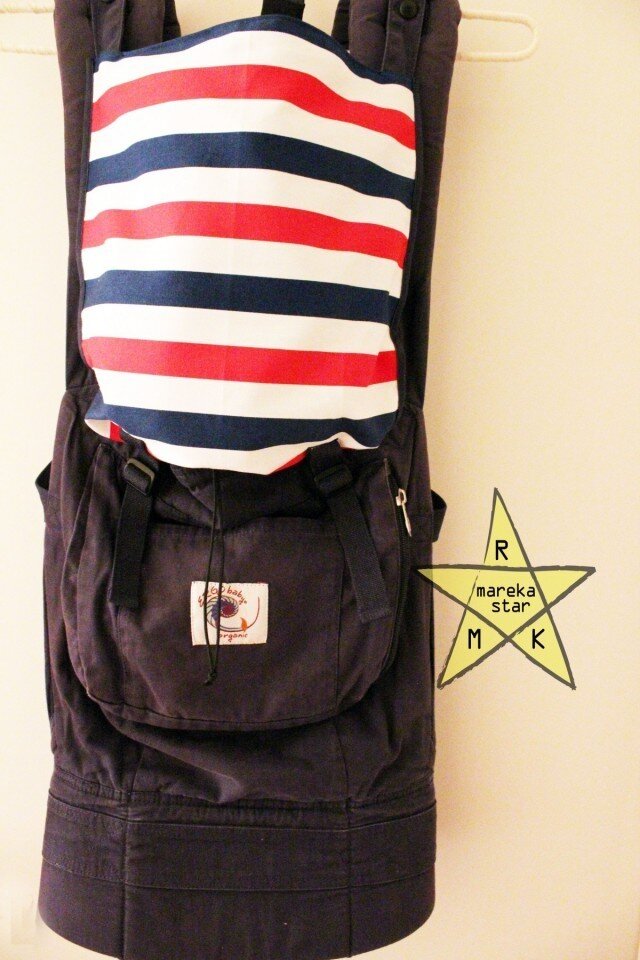 【売約済Y様】№254エルゴフードカバー(2WAY)トリコロール