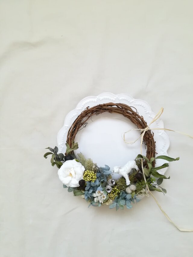ひつじのアンティークwreath 　