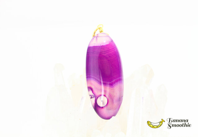 ビビッと目を引く印象 パープル サードニクスアゲート Ⓐ 大粒