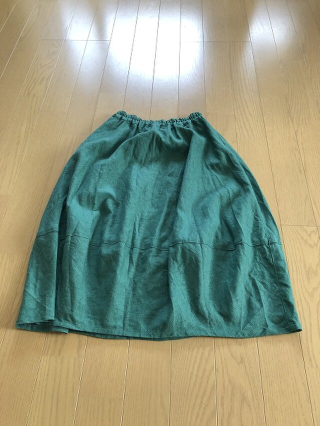 カラーリネンのバルーンスカート M~Lの画像1枚目