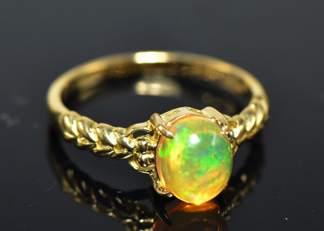 K18 メキシコオパール リング YK-AW049-28 | iichi 日々の暮らしを