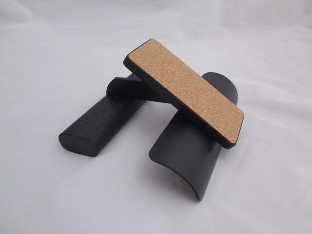 腕時計スタンド ブラック2本掛けロングハーフパイプトレイ付き ak