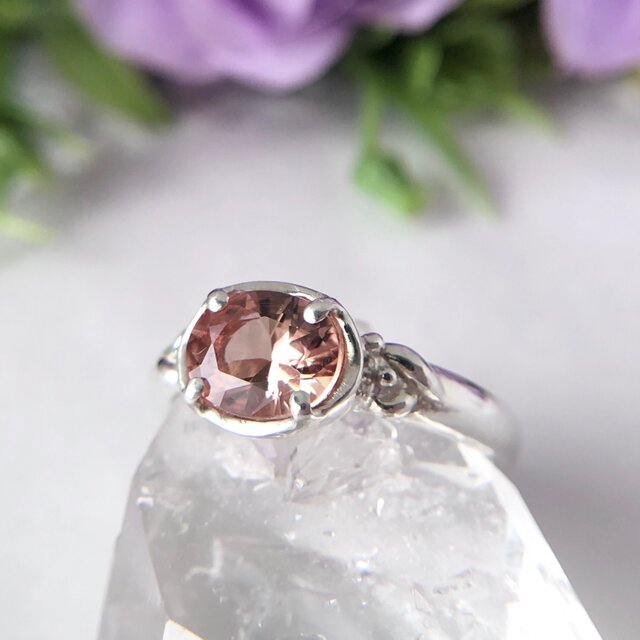 13号 天然オレゴンサンストーンシルバーリング1.00ct ☆ハンドメイド1点もの!の画像1枚目