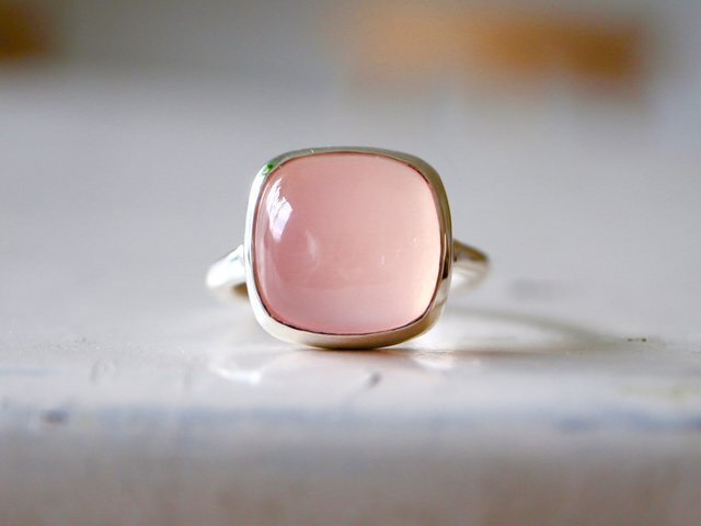 ピーチ風味のカルセドニーringの画像1枚目