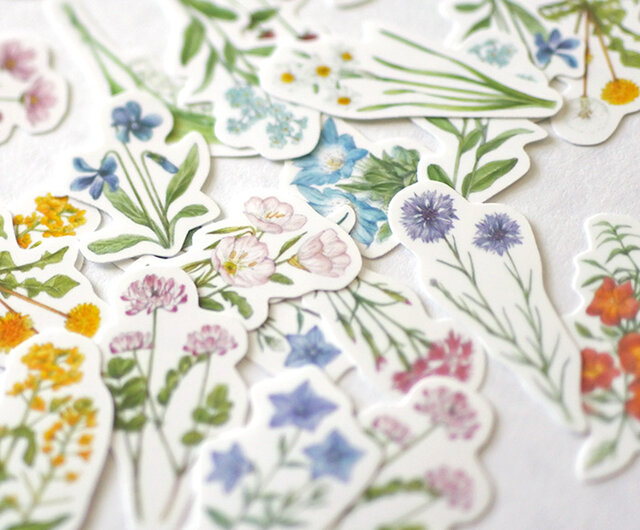 野の花のフレークシールの画像1枚目