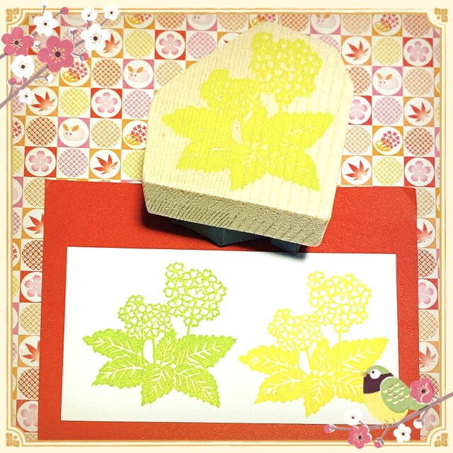 ✿春の花はんこ〓【菜の花】4.5×5㎝