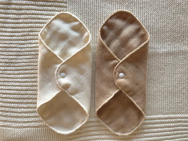 Organic Cotton 6重ガーゼ布ナプキン2枚セット（デイリーライナー