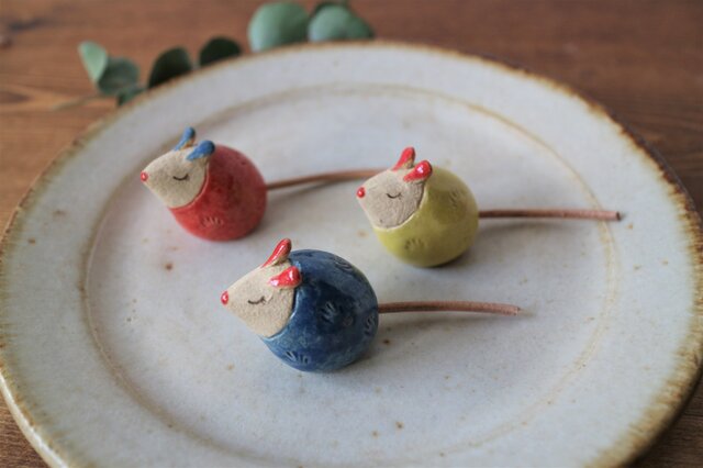 ネズミの置物 ( ちび・黄色) | iichi 日々の暮らしを心地よくする