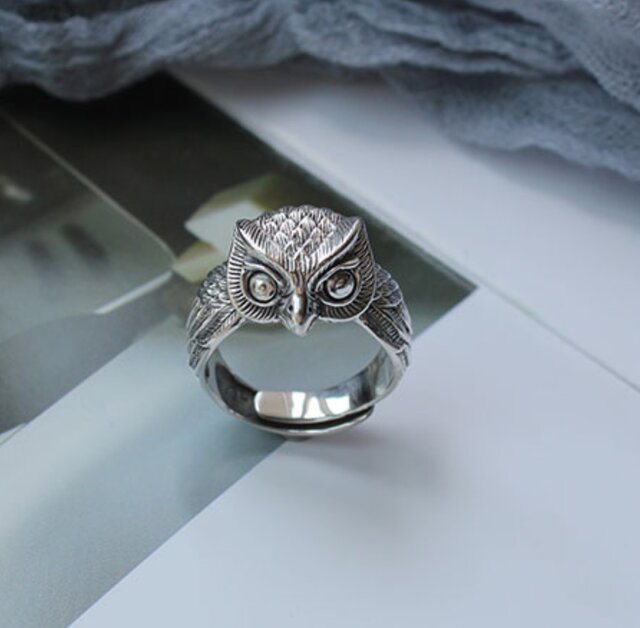 ＜受注制作＞ふくろうのリング　梟　フクロウ　0096 受注制作＞ふくろうのリング 梟 フクロウ 0096 | iichi 日々の