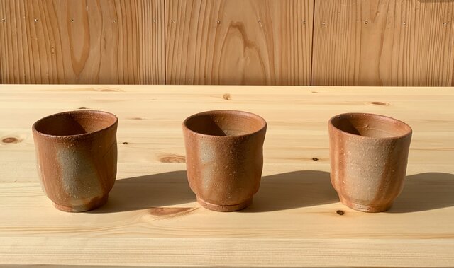 【新品・未使用】備前焼 作家物 湯飲み 備前焼 湯呑 (大) 小橋俊允 作 （俊允-04）| おしゃれ 日本製 和