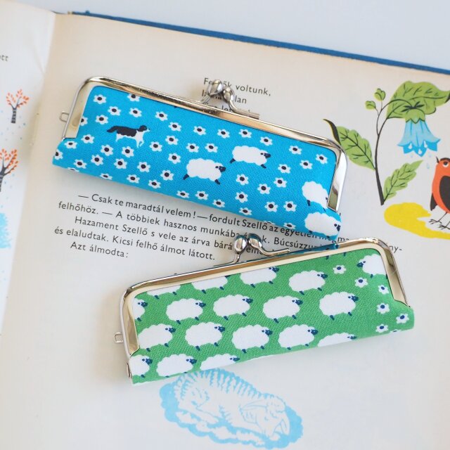 ■がま口印鑑ケース 【Lサイズ】 / もこもこひつじ■ hanko case (hj)