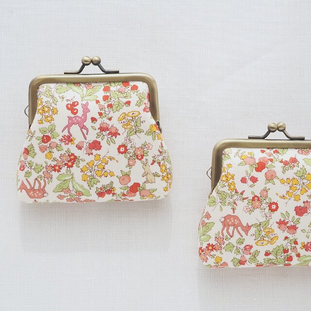 ■リバティプリントのがま口コインケース / ナンシーアニマル■ coin(lbt-nca)