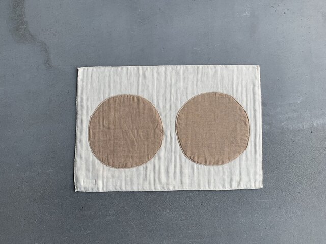 〇〇 バスマット オーガニックコットン6重ガーゼ【生成り色ベース】の画像1枚目