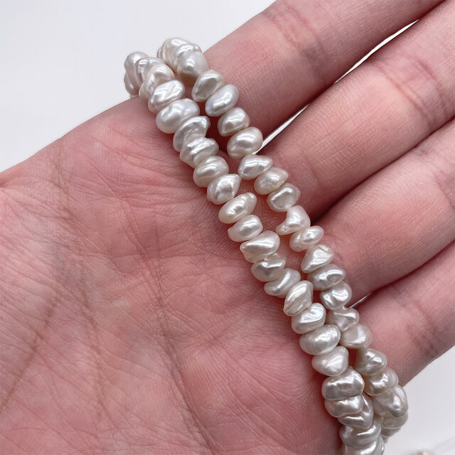淡水パール 縦穴 花びら ペタル バロック ケシ 4粒 6~8mm*6~8mm