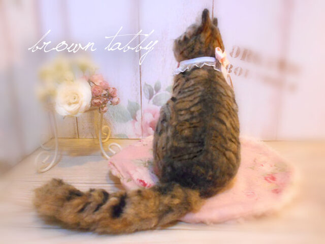 羊毛フェルト 猫 茶トラ キジトラ 羊毛フェルト 猫 仲良し子猫ちゃん 茶トラ猫 キジトラ猫 ねこ