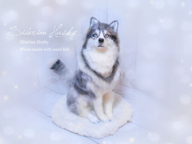 ハスキー シベリアンハスキー 羊毛フェルト | iichi 日々の
