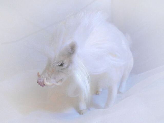 再販 イノシシ 猪 いのしし 縁起物 無病息災 干支 羊毛フェルトの画像1枚目