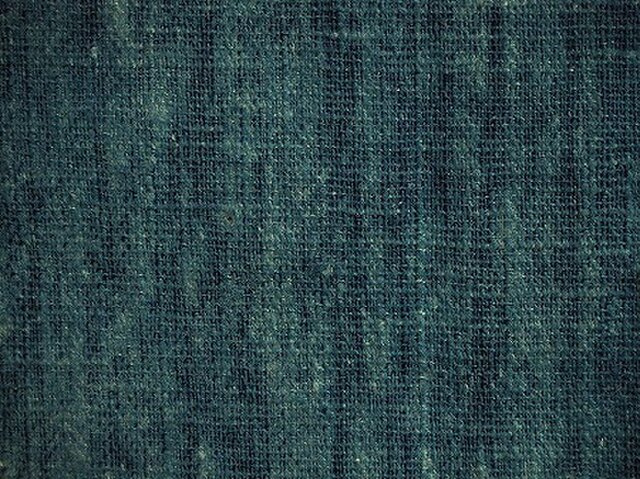 藍染　縞　木綿　着物　古布　時代物　5-81