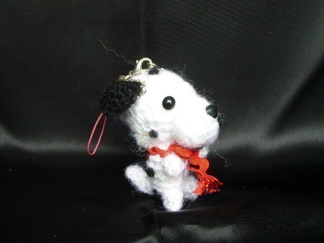 ダルメシアンストラップ 手作り犬アクセサリー 手編みオシャレ人形 Iichi ハンドメイド クラフト作品 手仕事品の通販