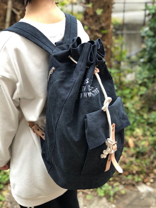 大きいリュック alberton army duc ネイビー