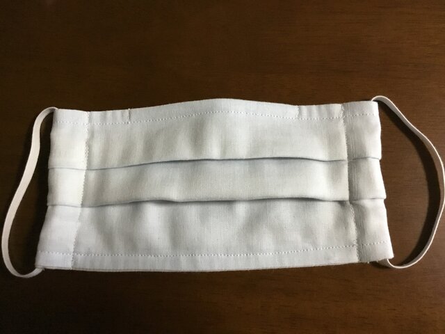 Wガーゼ、ノーズワイヤー入りマスクの画像1枚目