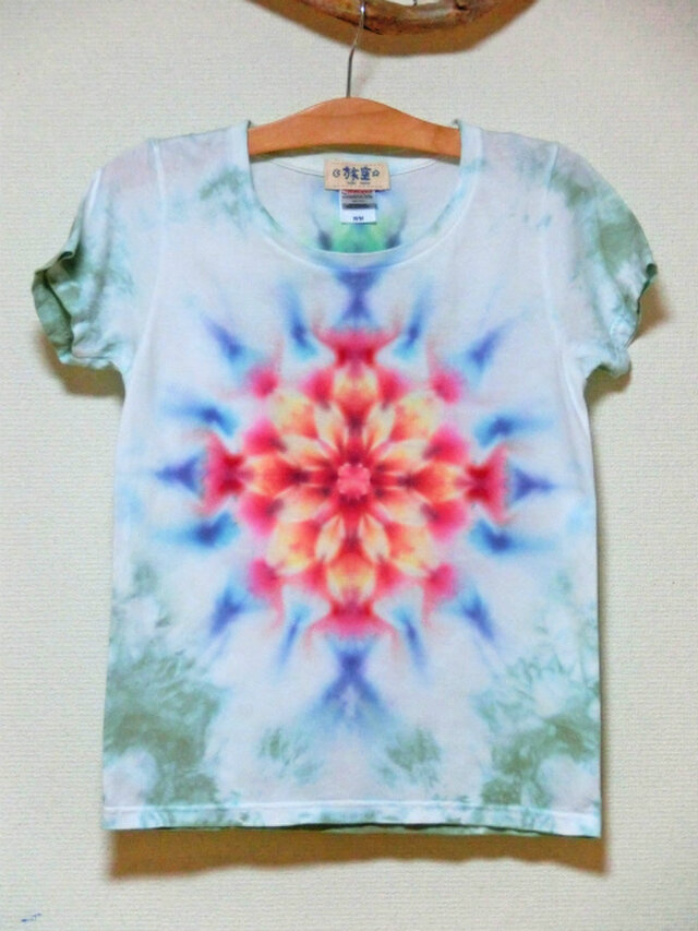 タイダイ　絞り染め　曼荼羅　新作レディースＴシャツ　WMサイズ　タイダイ曼荼羅☆ HD11-37