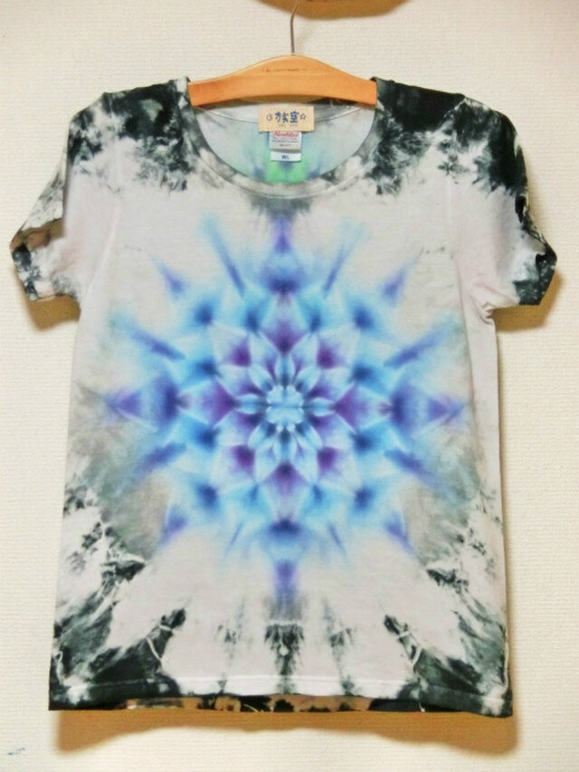 タイダイ　絞り染め　曼荼羅　新作レディースＴシャツ　WLサイズ　タイダイ曼荼羅☆HD11-38