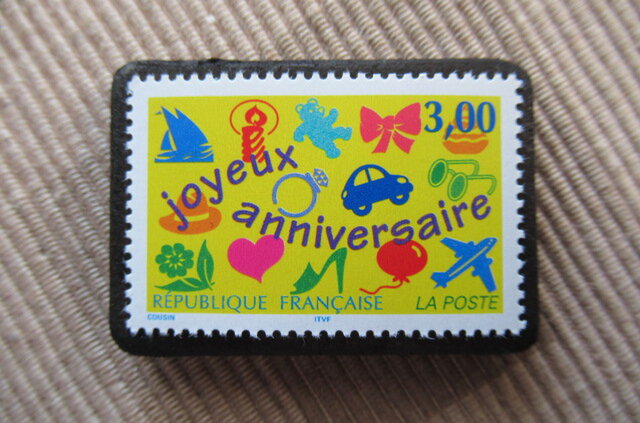 フランス 切手ブローチ 6040の画像1枚目