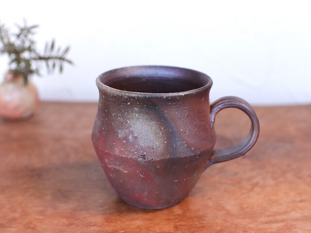 備前焼 コーヒーカップ(野草) c9-020の画像1枚目