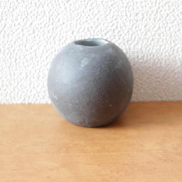 陶器　揺ら 花器 グレー 地シリーズ
