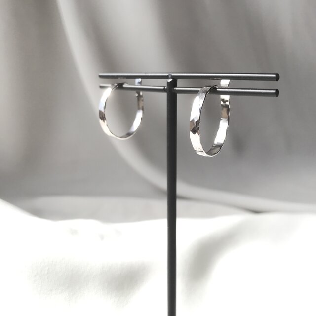 Silver950 シンプルなイヤーカフ 大サイズペアの画像1枚目
