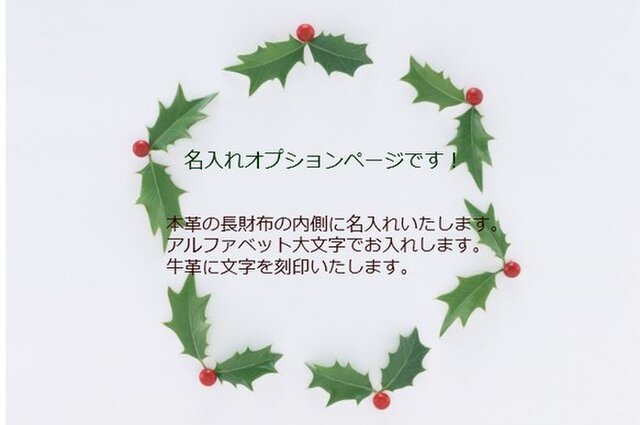 名入れオプションページです。の画像1枚目