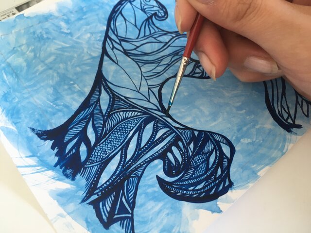 絵画ｓｎｔｍ ハート インスタライブ/ Zentangle/ about #valentangle - YouTube