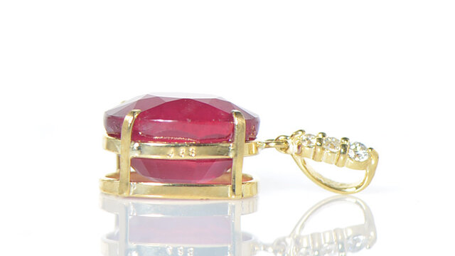 K18 ルビー ダイヤモンド ペンダントトップ CC018 | iichi 日々の