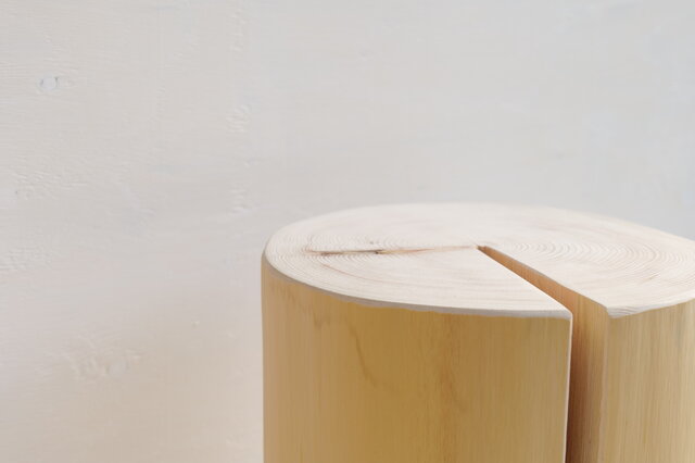 HINOKI LOG STOOL 森の丸太スツール＜ヒノキ磨き仕上げ