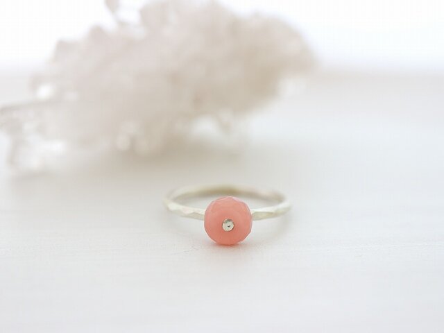 桜*ロードクロサイト*Silver Poing Ring*シルバー950リング*no.415の画像1枚目