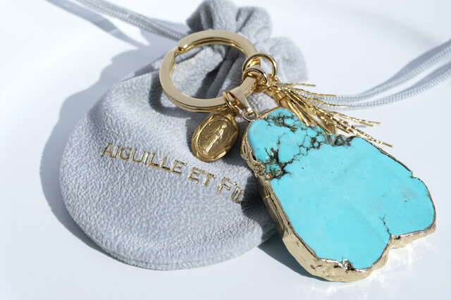 マグネサイトターコイズ キーホルダー* | iichi 日々の暮らしを